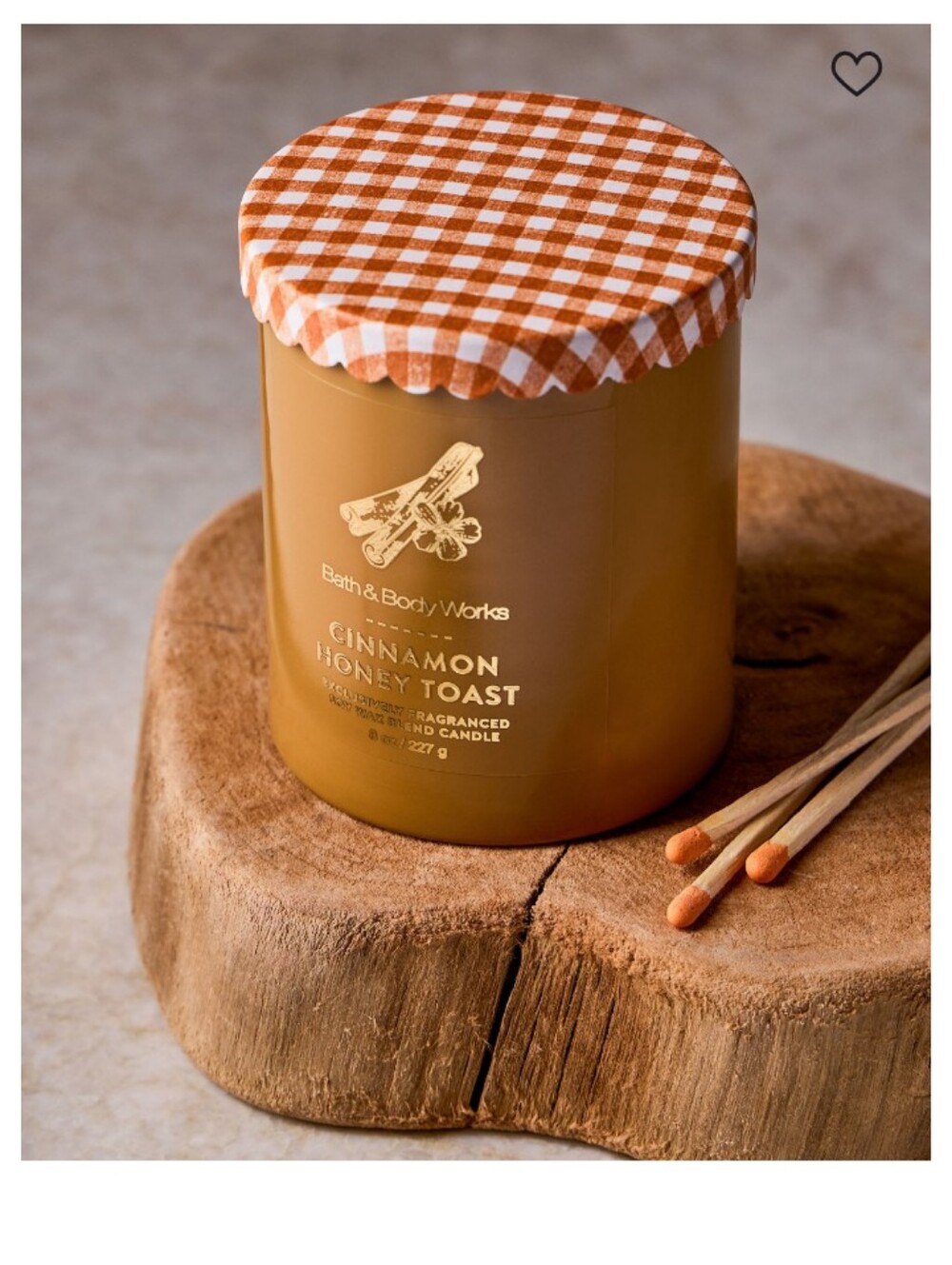 Bath & Body Works Cinnamon Honey Toast Candle - Amber